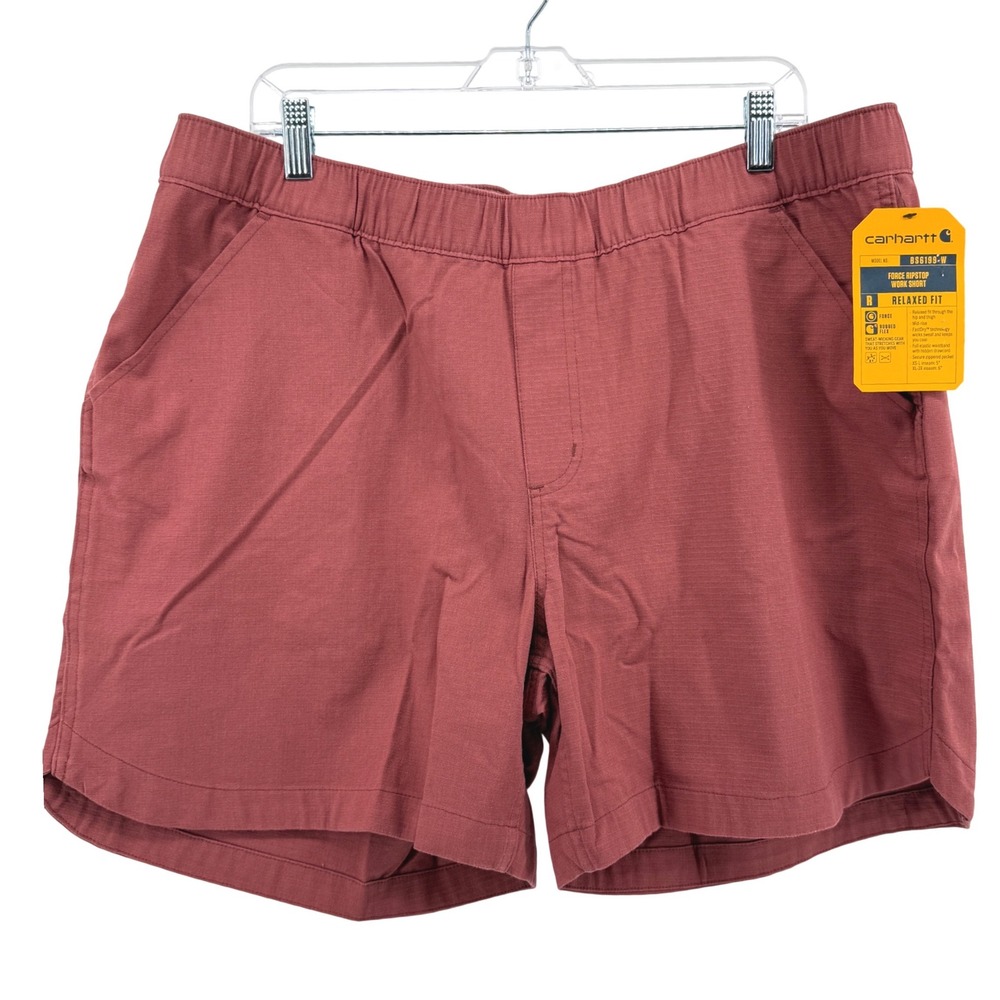 NEW Carhartt Force Ripstop Work Short Womens XL/16-18 Mauve Relaxed Fit BS6199-W